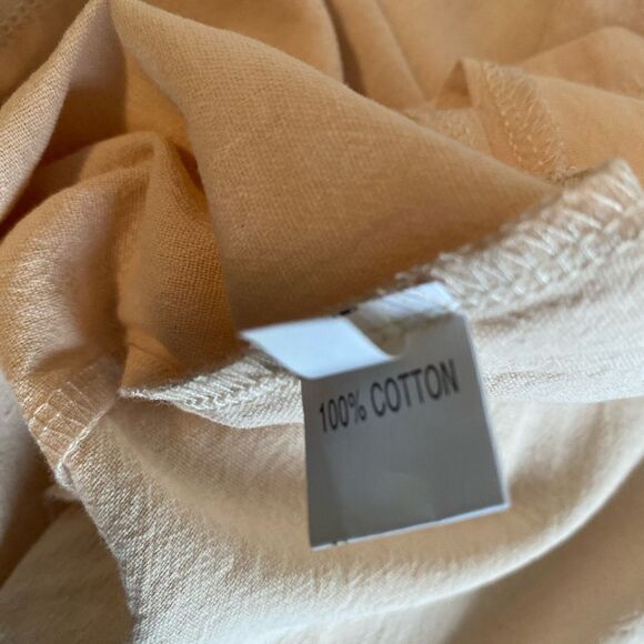 Tan Pirate Shirt lace up front and sleeves , size M - Picture 6 of 6